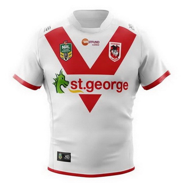 Tailandia Camiseta St.George Illawarra Dragons 1ª 2018 Blanco